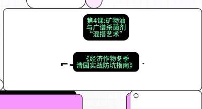 第4节：【替代方案】矿物油与广谱杀菌剂的&ldquo;混搭艺术&rdquo;，课程：《经济作物冬季清园&middot;实战防坑指南》#识农AI