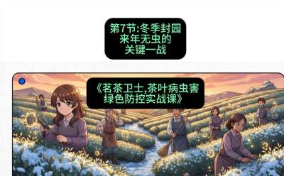 第07节：冬季封园&mdash;&mdash;来年无虫的关键一战，课程：《茗茶卫士&mdash;&mdash;茶叶病虫害绿色防控实战课》#识农AI